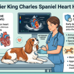 Cavalier King Charles Spaniel Heart Health shown during a veterinary cardiac exam