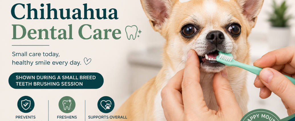 Chihuahua Dental Care shown during a small breed teeth brushing session
