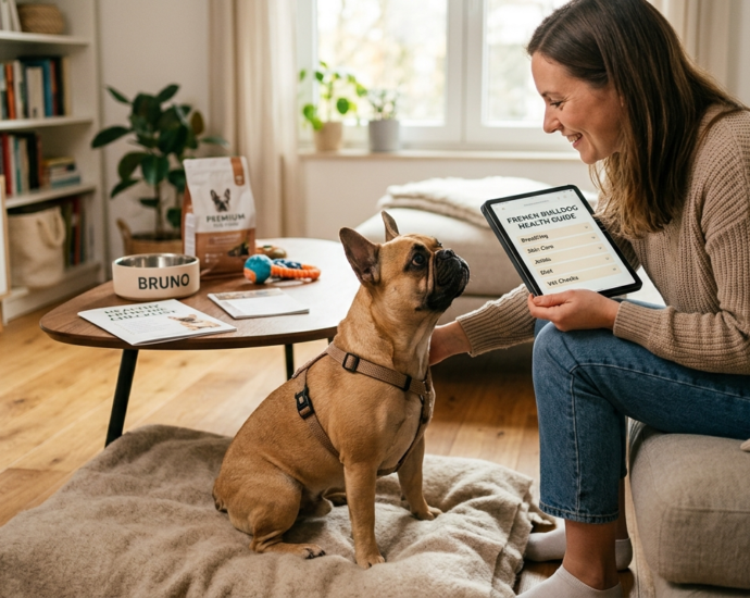 French Bulldog Health check showing a French Bulldog resting outdoors