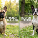French Bulldog vs. Boston Terrier side by side comparison outdoors